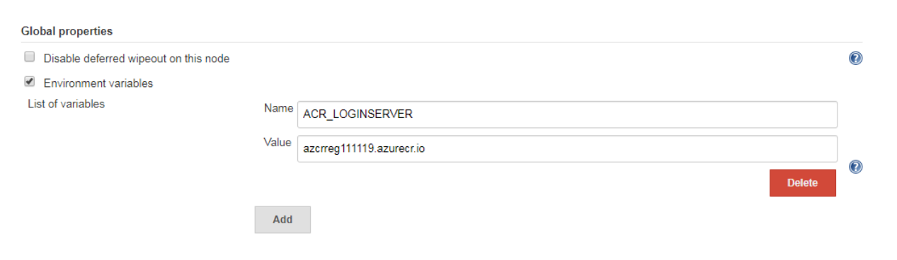 Create a Jenkins environment variables