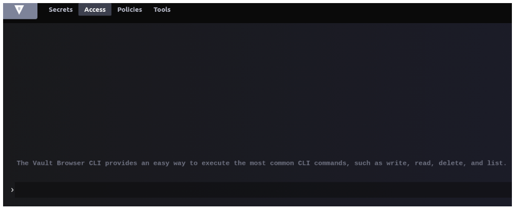 Vault Web UI Overview 14