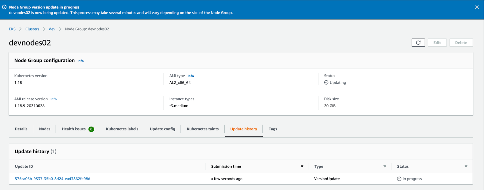 Update Cluster Nodes